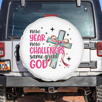 New Year New Challenges Same Great God Spare Tire Cover Christian New Year Eve - Wonder Print Shop