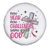 New Year New Challenges Same Great God Spare Tire Cover Christian New Year Eve - Wonder Print Shop