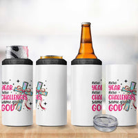New Year New Challenges Same Great God 4 in 1 Can Cooler Tumbler Christian New Year Eve - Wonder Print Shop