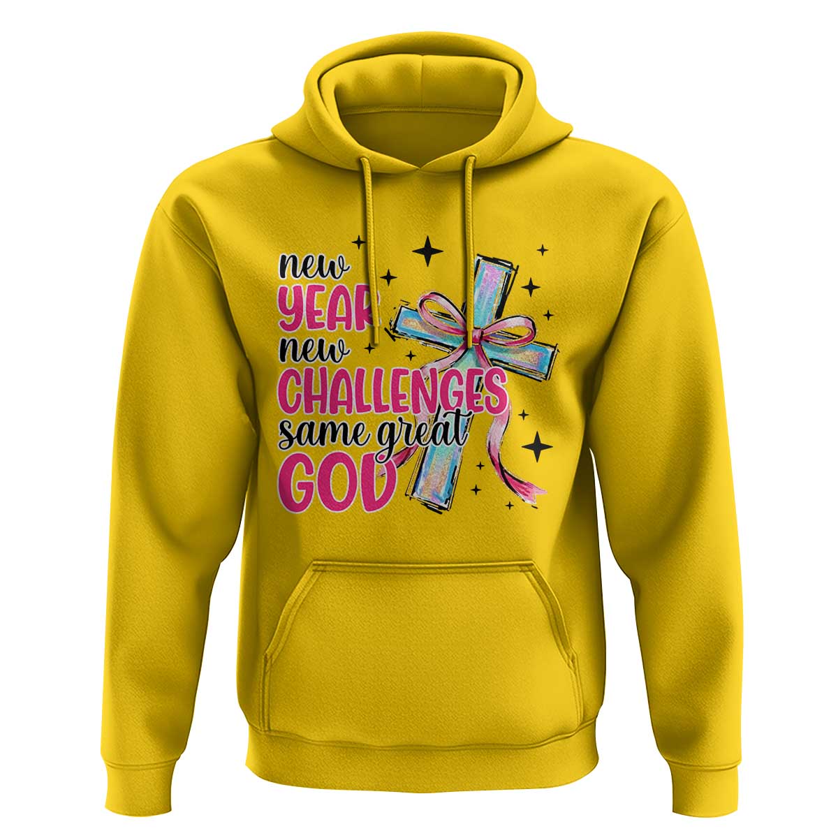 New Year New Challenges Same Great God Hoodie Christian New Year Eve - Wonder Print Shop