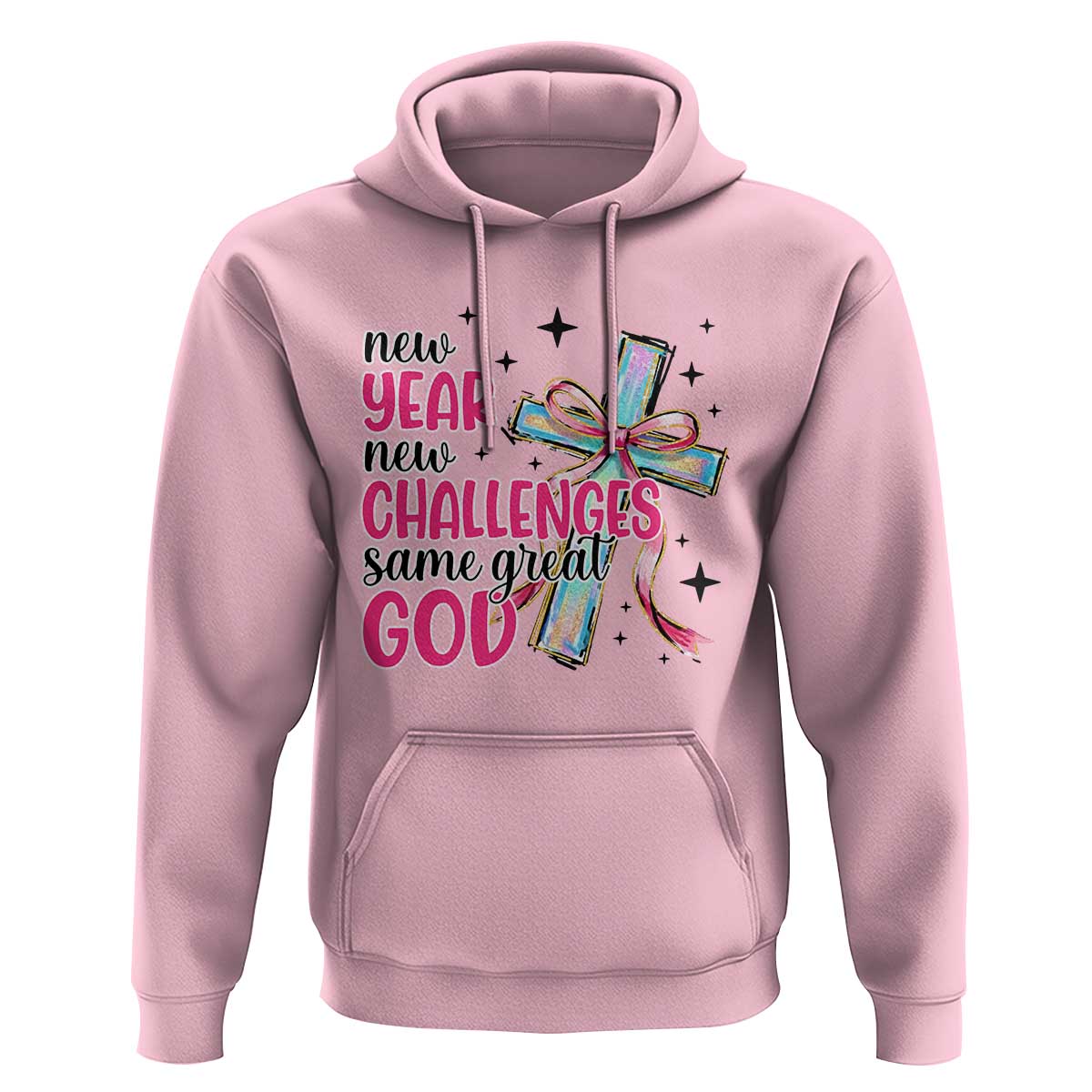 New Year New Challenges Same Great God Hoodie Christian New Year Eve - Wonder Print Shop