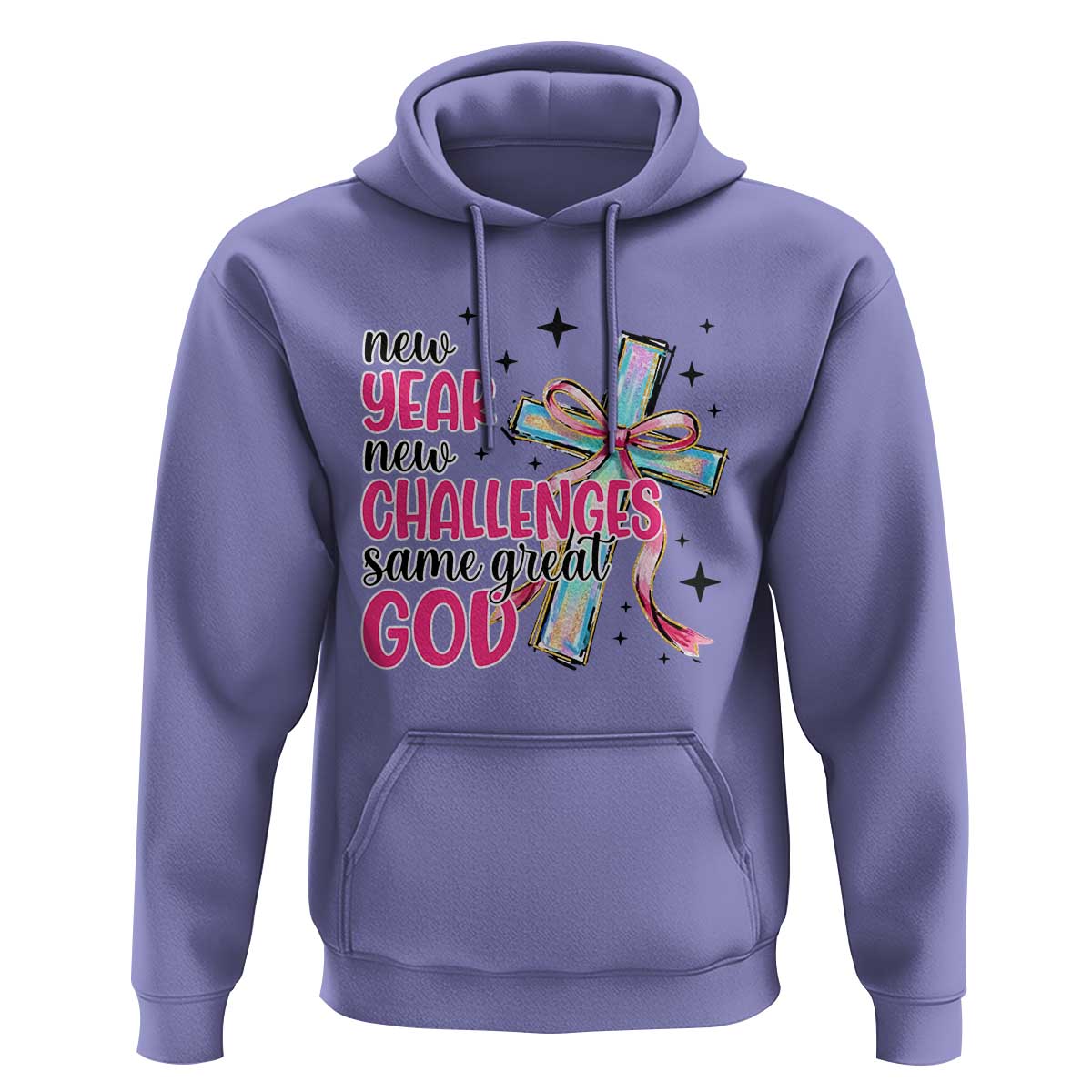 New Year New Challenges Same Great God Hoodie Christian New Year Eve - Wonder Print Shop