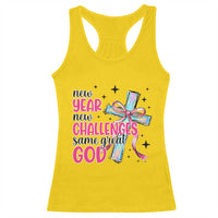 New Year New Challenges Same Great God Racerback Tank Top Christian New Year Eve - Wonder Print Shop