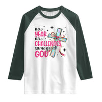New Year New Challenges Same Great God Raglan Shirt Christian New Year Eve - Wonder Print Shop
