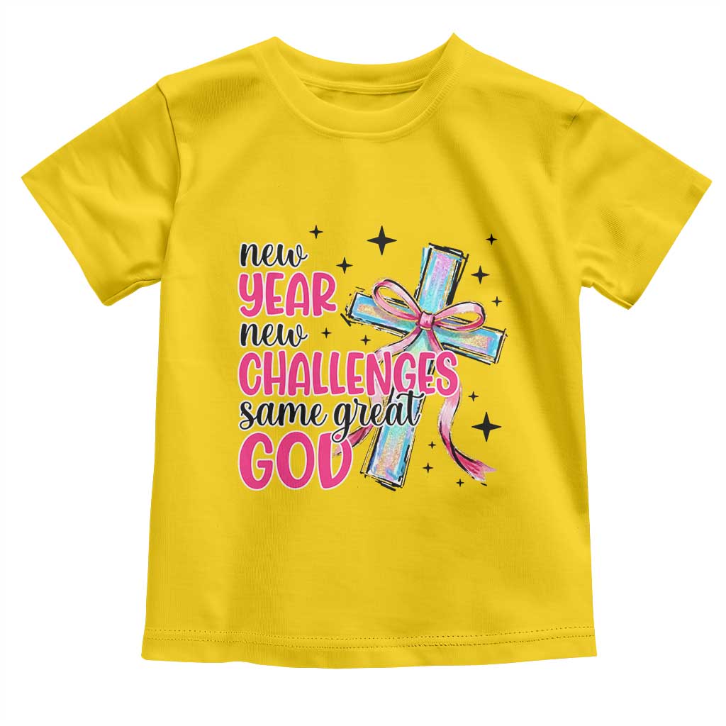 New Year New Challenges Same Great God Toddler T Shirt Christian New Year Eve - Wonder Print Shop
