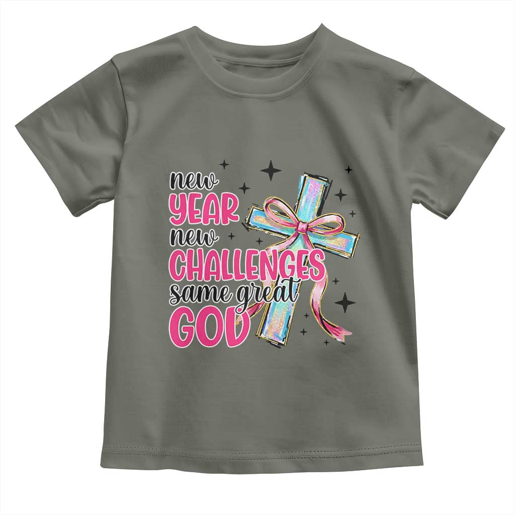 New Year New Challenges Same Great God Toddler T Shirt Christian New Year Eve - Wonder Print Shop