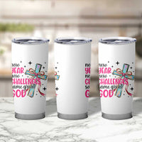 New Year New Challenges Same Great God Tumbler Cup Christian New Year Eve - Wonder Print Shop