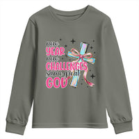 New Year New Challenges Same Great God Youth Sweatshirt Christian New Year Eve - Wonder Print Shop