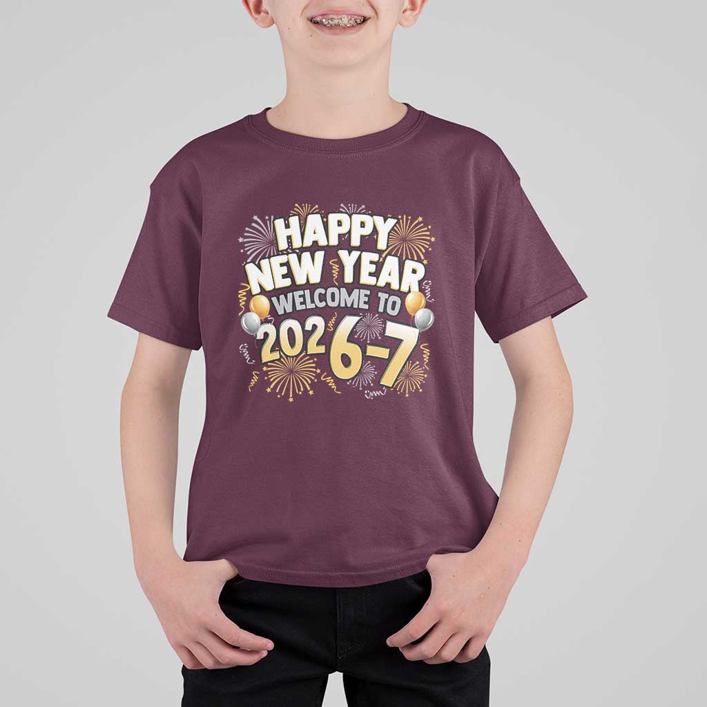 Funny 67 New Year T Shirt For Kid Happy New Year Welcome To 2026 7 - Wonder Print Shop