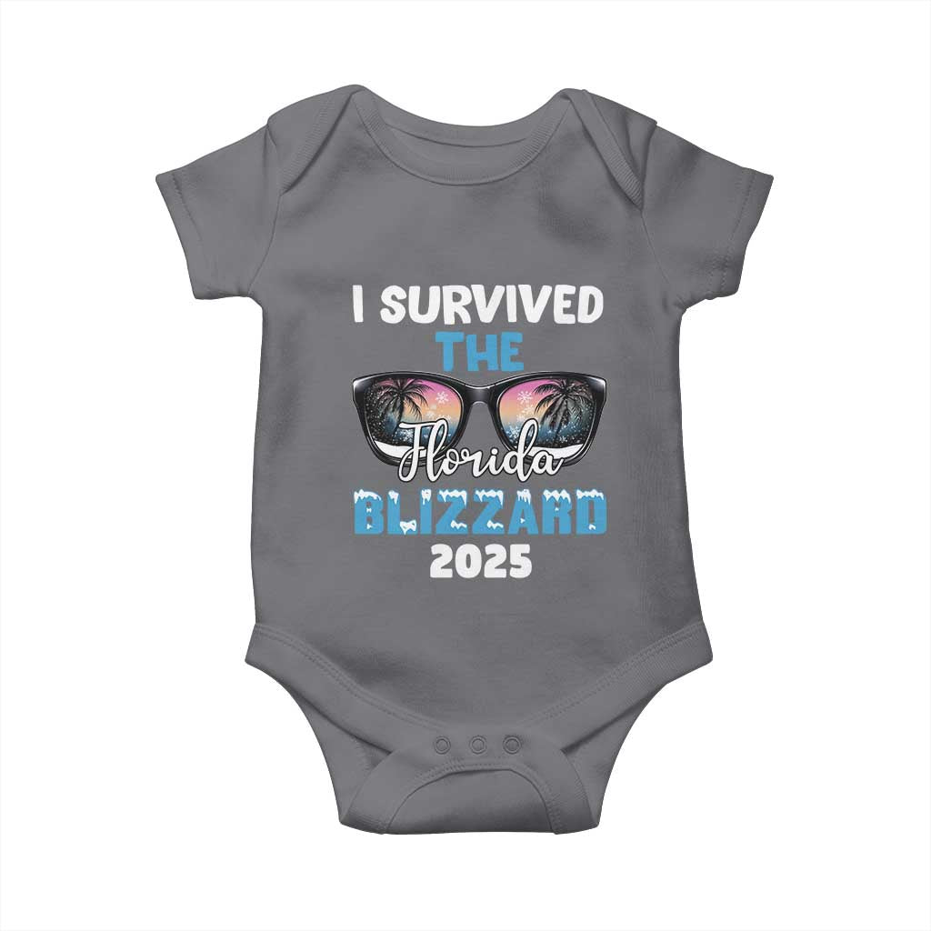 Funny I Survived The Florida Blizzarad Baby Onesie Snow Sunglasses