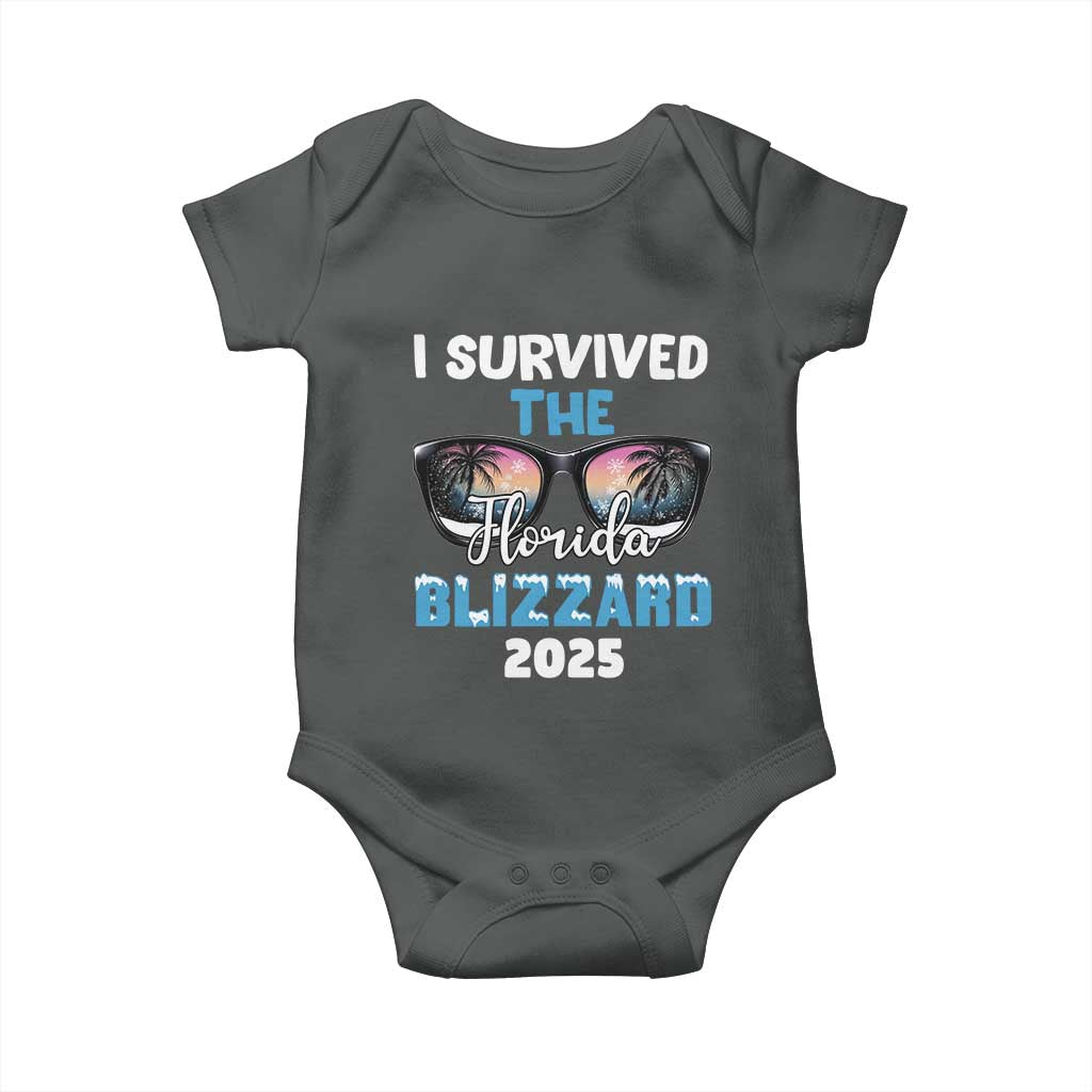 Funny I Survived The Florida Blizzarad Baby Onesie Snow Sunglasses