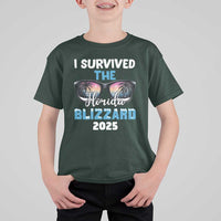 Funny I Survived The Florida Blizzarad T Shirt For Kid Snow Sunglasses