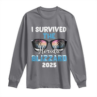 Funny I Survived The Florida Blizzarad Long Sleeve Shirt Snow Sunglasses