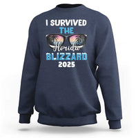 Funny I Survived The Florida Blizzarad Sweatshirt Snow Sunglasses