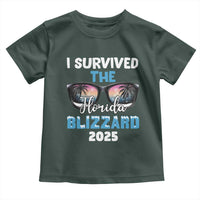 Funny I Survived The Florida Blizzarad Toddler T Shirt Snow Sunglasses