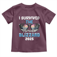 Funny I Survived The Florida Blizzarad Toddler T Shirt Snow Sunglasses
