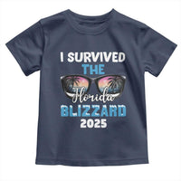 Funny I Survived The Florida Blizzarad Toddler T Shirt Snow Sunglasses