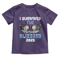 Funny I Survived The Florida Blizzarad Toddler T Shirt Snow Sunglasses
