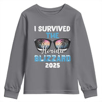 Funny I Survived The Florida Blizzarad Youth Sweatshirt Snow Sunglasses