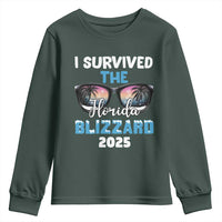 Funny I Survived The Florida Blizzarad Youth Sweatshirt Snow Sunglasses