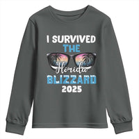 Funny I Survived The Florida Blizzarad Youth Sweatshirt Snow Sunglasses