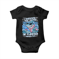 Funny I Survived The Snow In Florida 2025 Baby Onesie Shark