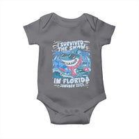 Funny I Survived The Snow In Florida 2025 Baby Onesie Shark