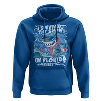 Funny I Survived The Snow In Florida 2025 Hoodie Shark