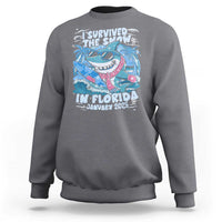 Funny I Survived The Snow In Florida 2025 Sweatshirt Shark