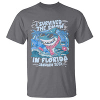 Funny I Survived The Snow In Florida 2025 T Shirt Shark