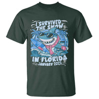Funny I Survived The Snow In Florida 2025 T Shirt Shark