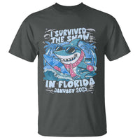 Funny I Survived The Snow In Florida 2025 T Shirt Shark