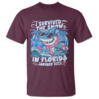 Funny I Survived The Snow In Florida 2025 T Shirt Shark
