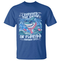 Funny I Survived The Snow In Florida 2025 T Shirt Shark