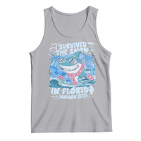 Funny I Survived The Snow In Florida 2025 Tank Top Shark