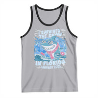 Funny I Survived The Snow In Florida 2025 Tank Top Shark