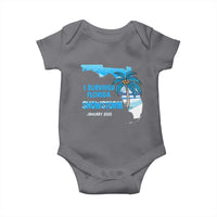 Funny I Survived Florida Snowstorm 2025 Baby Onesie Coconut Palm Tree