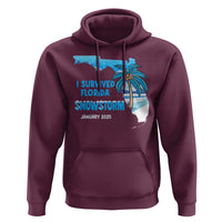 Funny I Survived Florida Snowstorm 2025 Hoodie Coconut Palm Tree