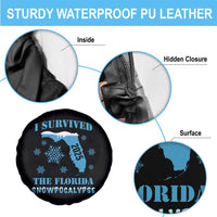 Funny I Survived The Florida Snowpocalypse 2025 Spare Tire Cover Snowflakes