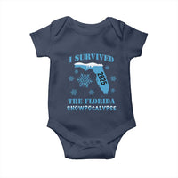 Funny I Survived The Florida Snowpocalypse 2025 Baby Onesie Snowflakes