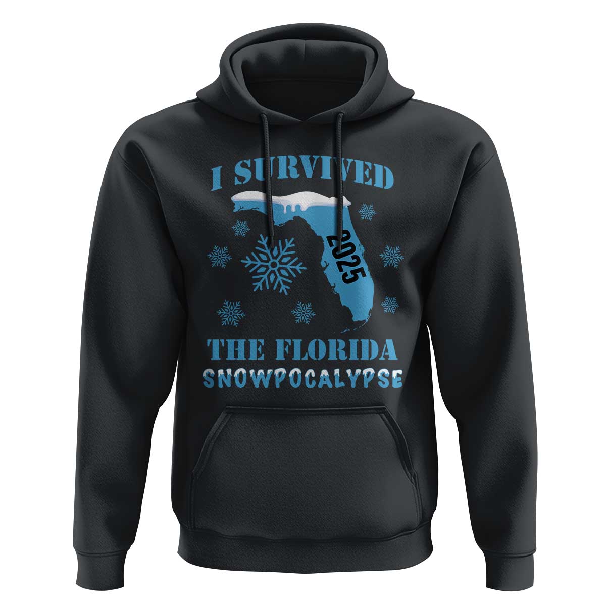 Funny I Survived The Florida Snowpocalypse 2025 Hoodie Snowflakes