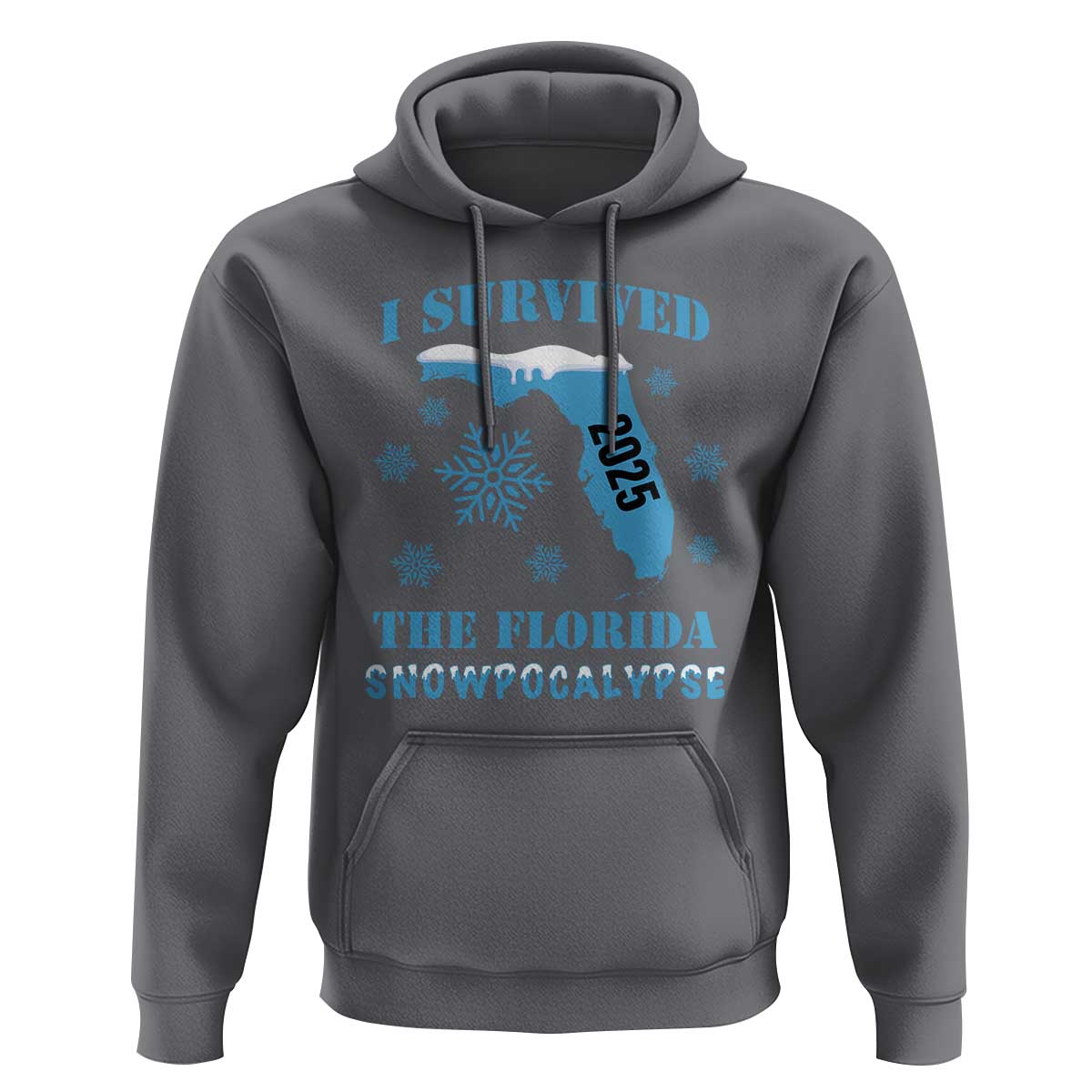 Funny I Survived The Florida Snowpocalypse 2025 Hoodie Snowflakes
