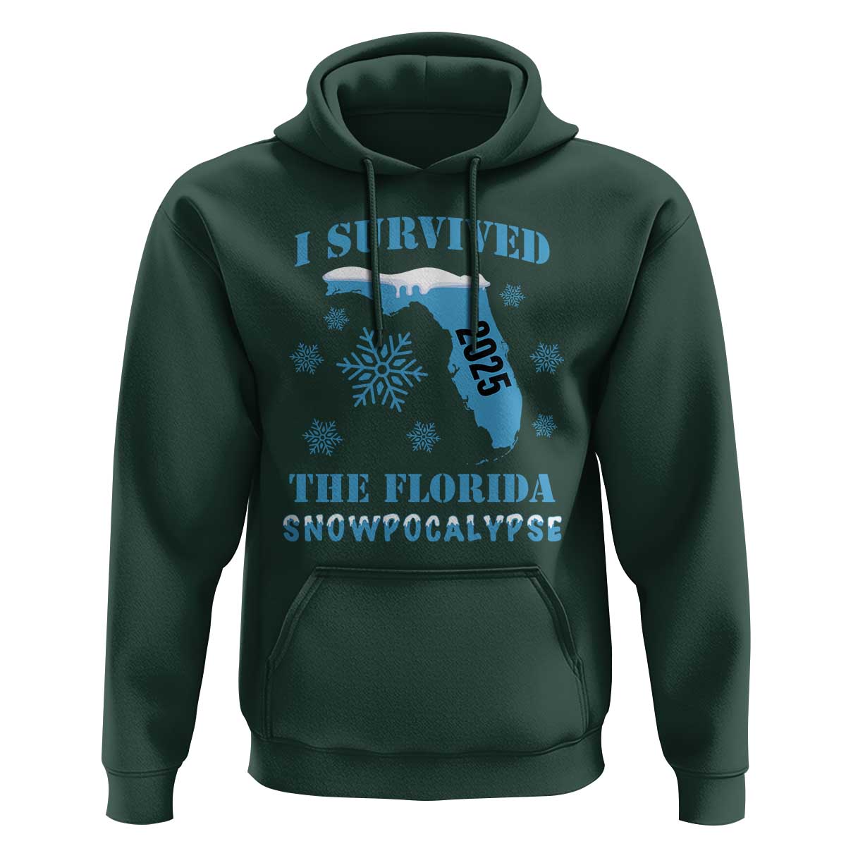 Funny I Survived The Florida Snowpocalypse 2025 Hoodie Snowflakes