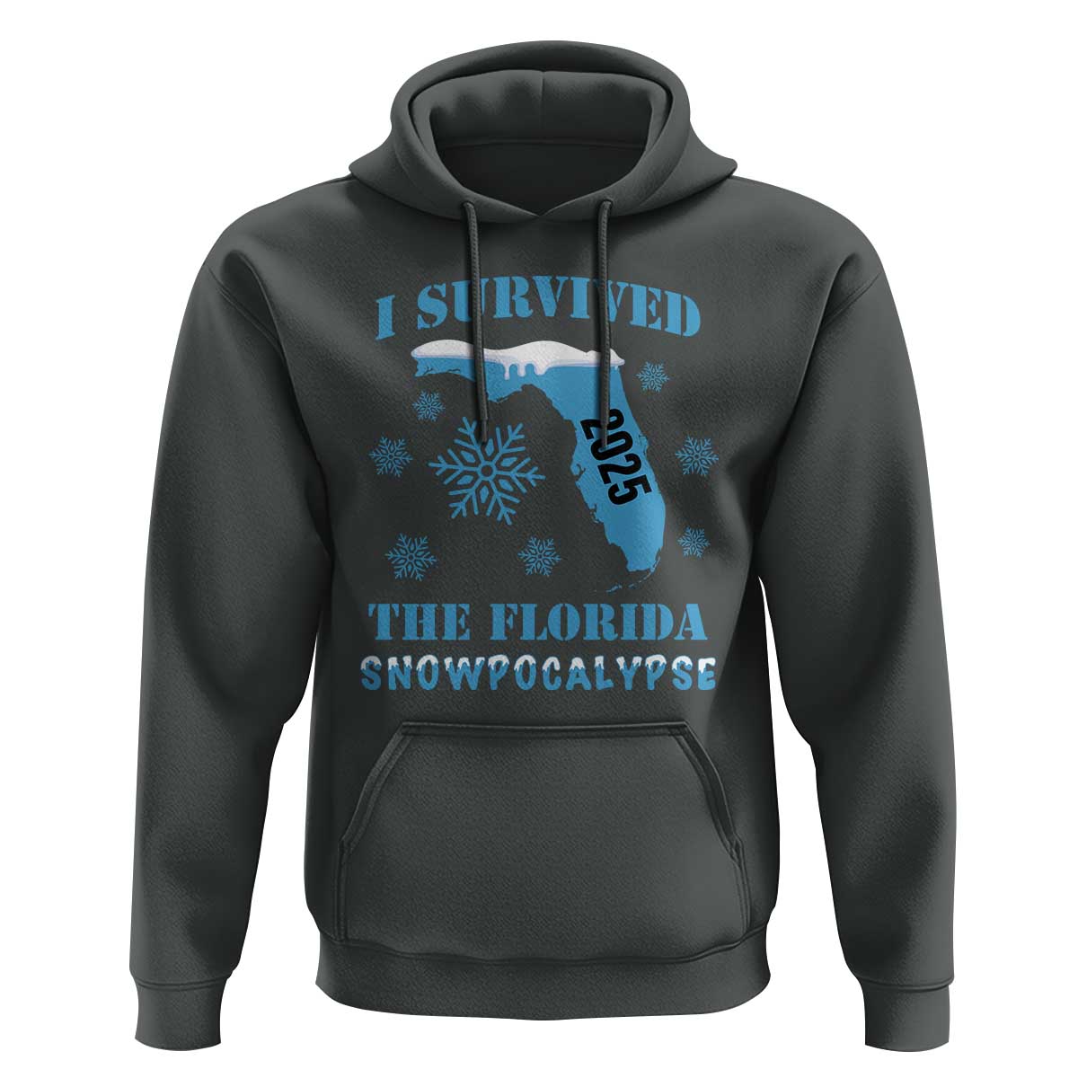 Funny I Survived The Florida Snowpocalypse 2025 Hoodie Snowflakes