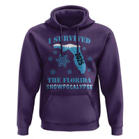 Funny I Survived The Florida Snowpocalypse 2025 Hoodie Snowflakes