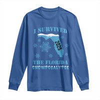 Funny I Survived The Florida Snowpocalypse 2025 Long Sleeve Shirt Snowflakes
