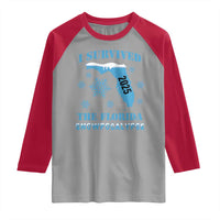 Funny I Survived The Florida Snowpocalypse 2025 Raglan Shirt Snowflakes