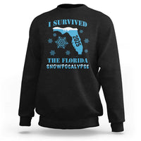 Funny I Survived The Florida Snowpocalypse 2025 Sweatshirt Snowflakes