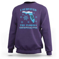 Funny I Survived The Florida Snowpocalypse 2025 Sweatshirt Snowflakes