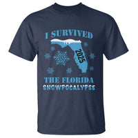 Funny I Survived The Florida Snowpocalypse 2025 T Shirt Snowflakes